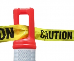 plasticade-Watchtower-Delineator-with-caution-tape