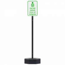 plasticade-Black-rubber-base-with-black-post
